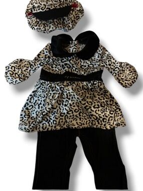 Deréon Beyoncé Millennium Babygirl Leopard Outfit Ensemble Dress Hat Jeans Y2K